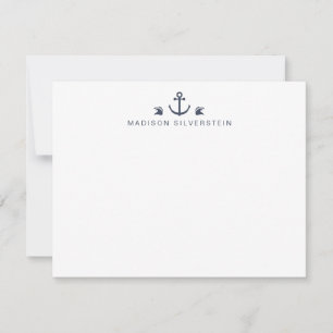 Nautical Theme Anchor Personalized Card