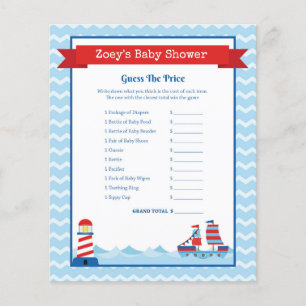 Nautical Theme Baby Shower Game