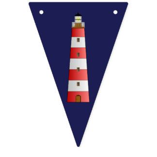 Nautical Theme Blue Red Bunting Flag