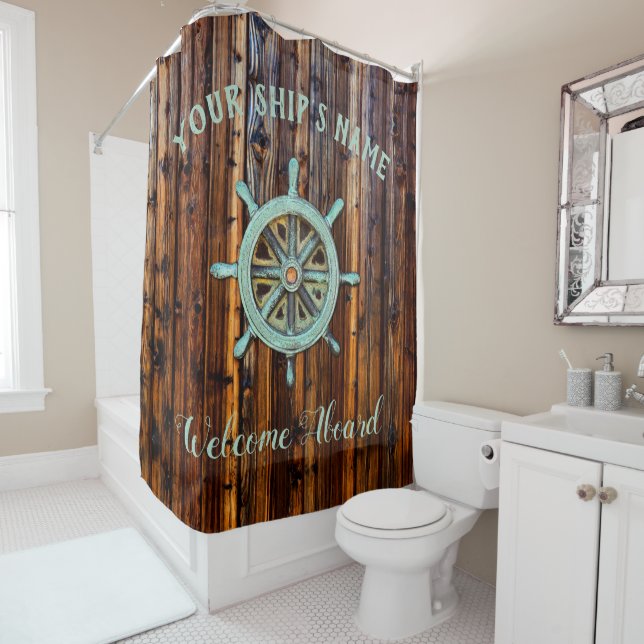 Nautical Theme Bronze Captains Wheel (In Situ)