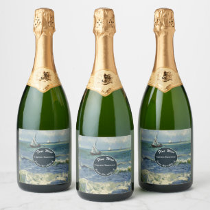 Nautical Theme Celebration Sparkling Wine Label