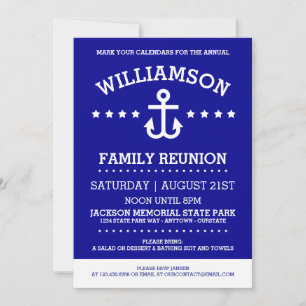 Nautical Theme Family Reunion Invitations