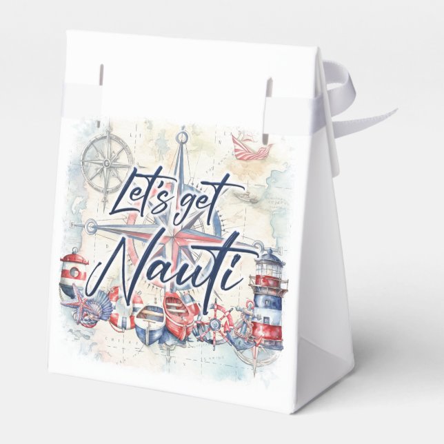 Nautical Theme  Favor Box (Back Side)