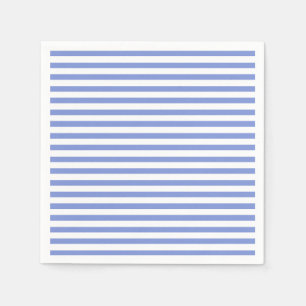 Nautical Theme - Navy Blue Striped Paper Napkins