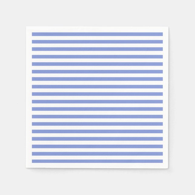 Nautical Theme - Navy Blue Striped Paper Napkins (Front)