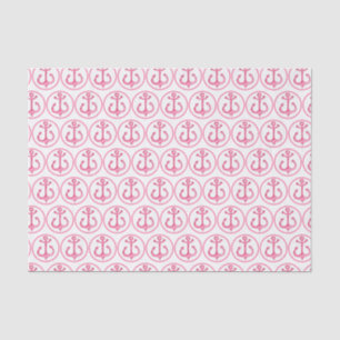 Nautical Theme   Pink Anchors Tissue Paper