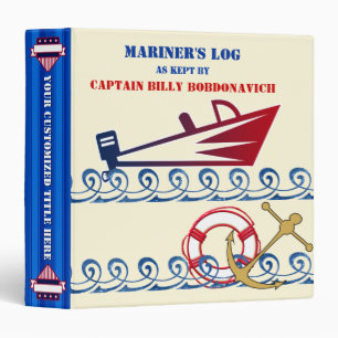 Nautical Theme Scrapbook - Personalized Binder