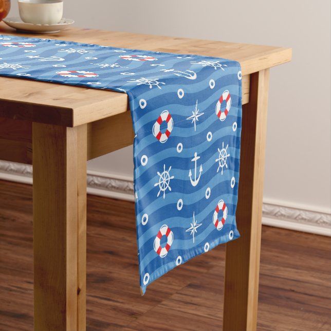 Nautical Theme Short Table Runner (In Situ)
