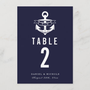 Nautical Theme Table Numbers   Weddings