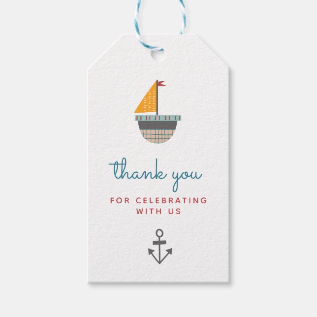 Nautical Theme Thank You Tag (Front)