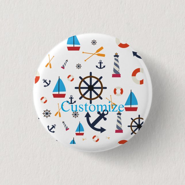 Nautical Theme Thunder_Cove  1 Inch Round Button (Front)