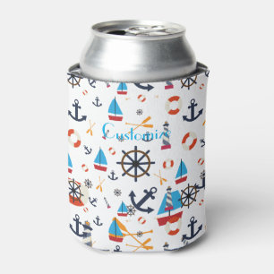 Nautical Theme Thunder_Cove Can Cooler