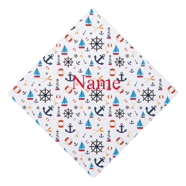 Nautical Theme Thunder_Cove   Graduation Cap Topper (Front)
