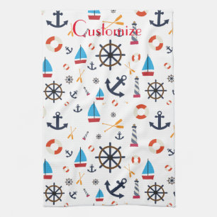Nautical Theme Thunder_Cove  Kitchen Towel