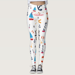 Nautical Theme Thunder_Cove Leggings