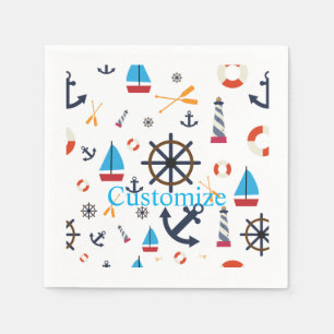 Nautical Theme Thunder_Cove Napkin