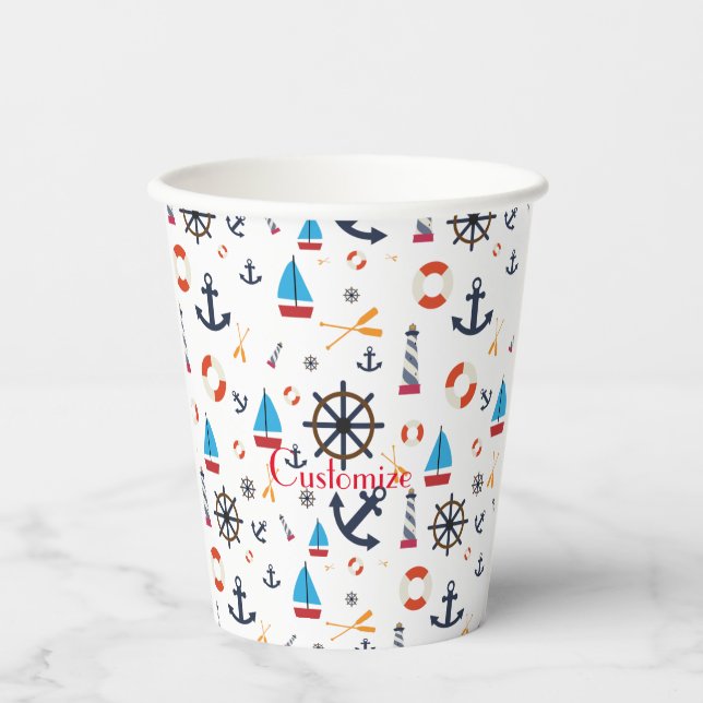 Nautical Theme Thunder_Cove Paper Cups (Front)
