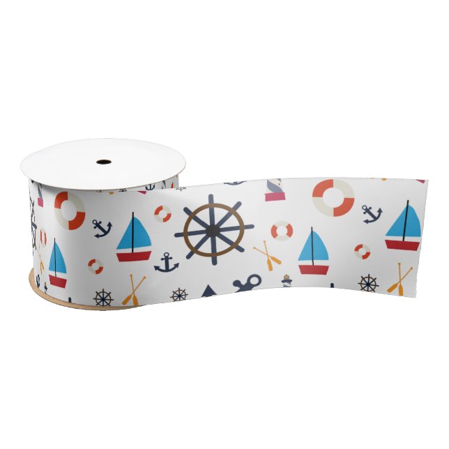 Nautical Theme Thunder_Cove  Satin Ribbon (Spool)