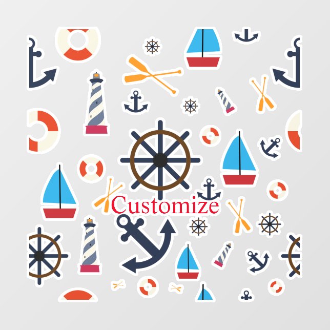 Nautical Theme Thunder_Cove  Window Cling (Sheet)