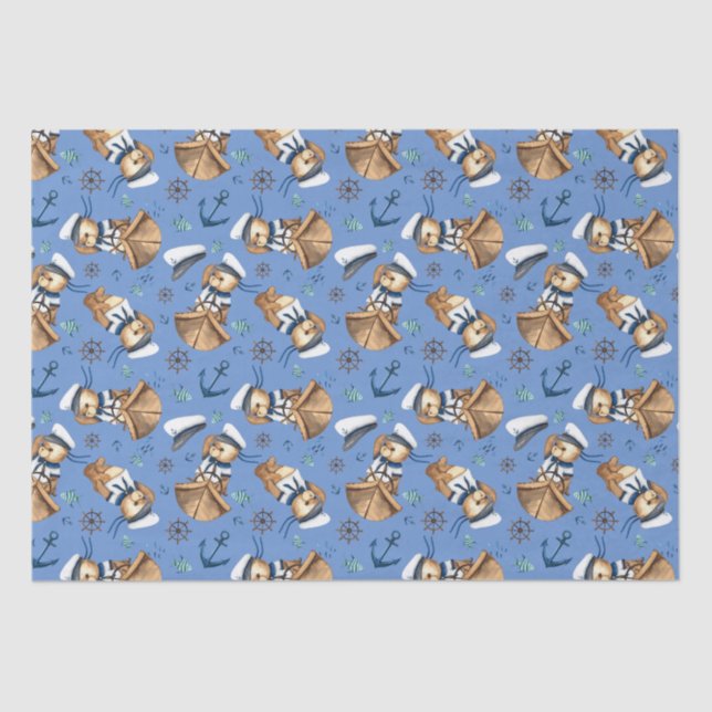 Nautical Theme  Tissue Paper (Front)