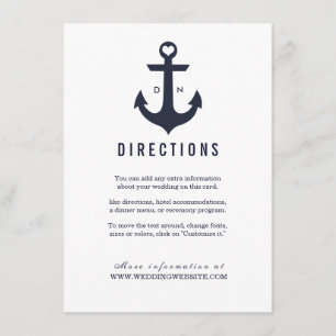 Nautical Theme Weddings Enclosure Card