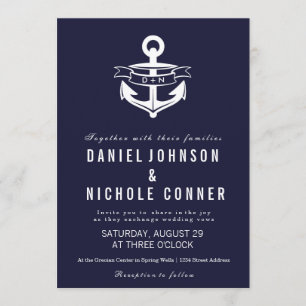 Nautical Theme Weddings Invitation