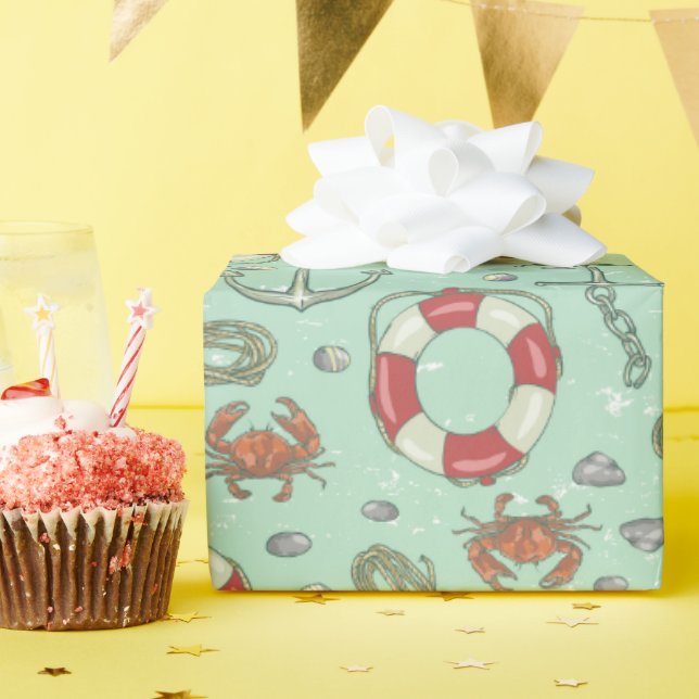 Nautical Theme Wrapping Paper (Birthday Party)