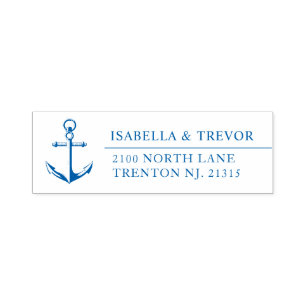Nautical Themed Anchor Custom Self-inking Stamp
