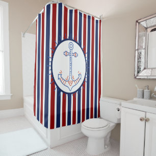 Nautical Themed Anchor Sailing Blue Red White