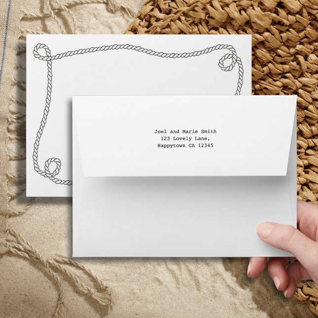 Nautical themed annoucement envelope (Nautical themed and personalized envelope)
