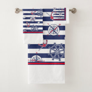 Nautical Themed Bath Towel Set
