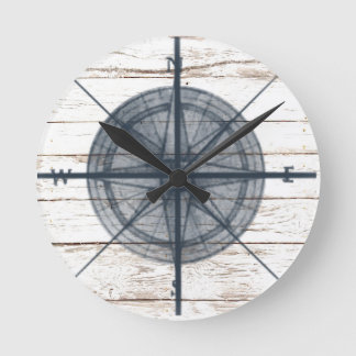 nautical themed compass round clock