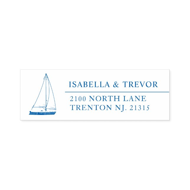 Nautical Themed Custom Self-inking Stamp (Design)