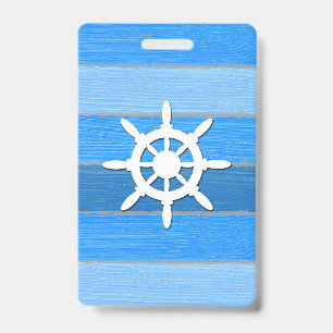 Nautical themed design badge