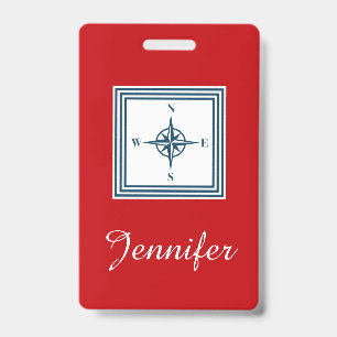 Nautical themed design badge