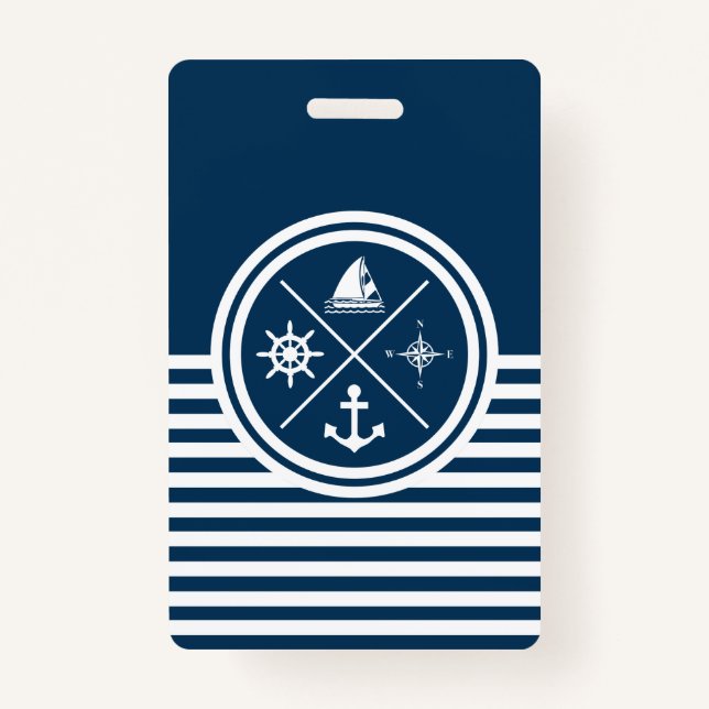 Nautical themed design badge (Front)
