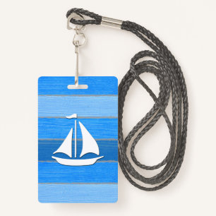 Nautical themed design badge