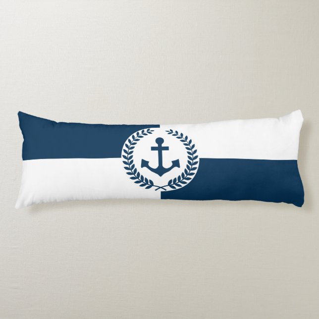 Nautical themed design body pillow (Front)