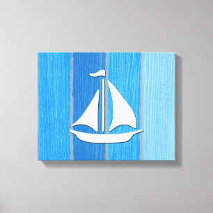 Nautical themed design canvas print
