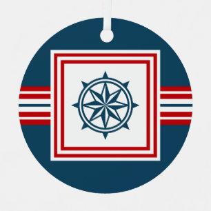 Nautical themed design christmas ornament