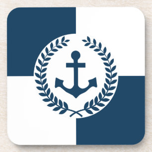 Nautical themed design coaster