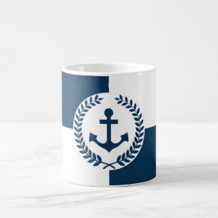 Nautical themed design coffee mug