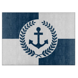 Nautical themed design cutting board