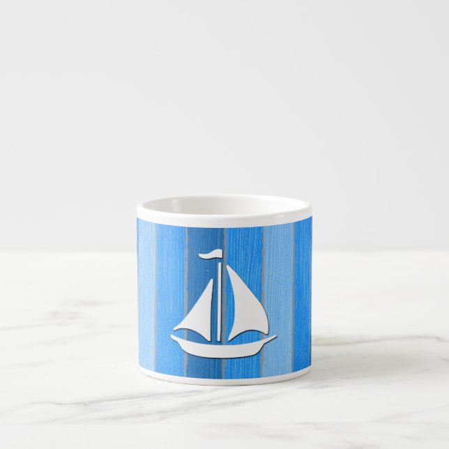 Nautical themed design espresso cup (Front)