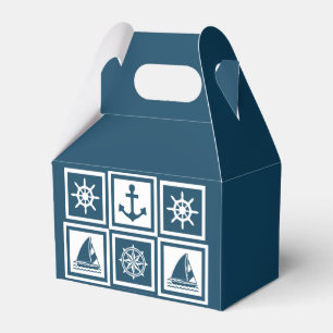 Nautical themed design favor box