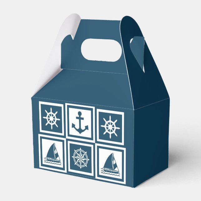 Nautical themed design favor box (Front Side)