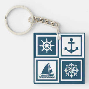 Nautical themed design keychain