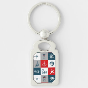 Nautical themed design keychain