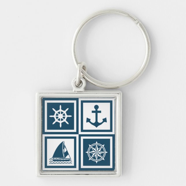 Nautical themed design keychain (Front)