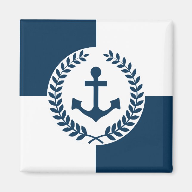 Nautical themed design magnet (Front)